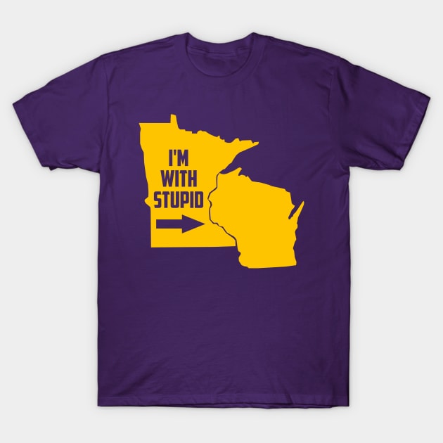 Minnesota I'm With Stupid T-Shirt by QuicksilverTech